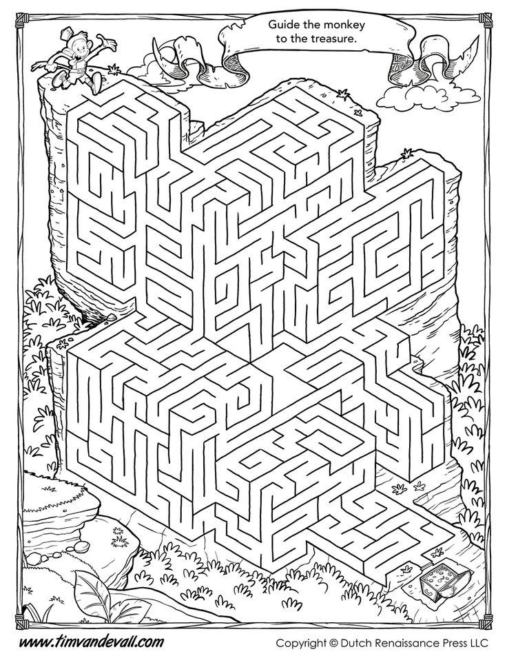 a black and white drawing of a maze