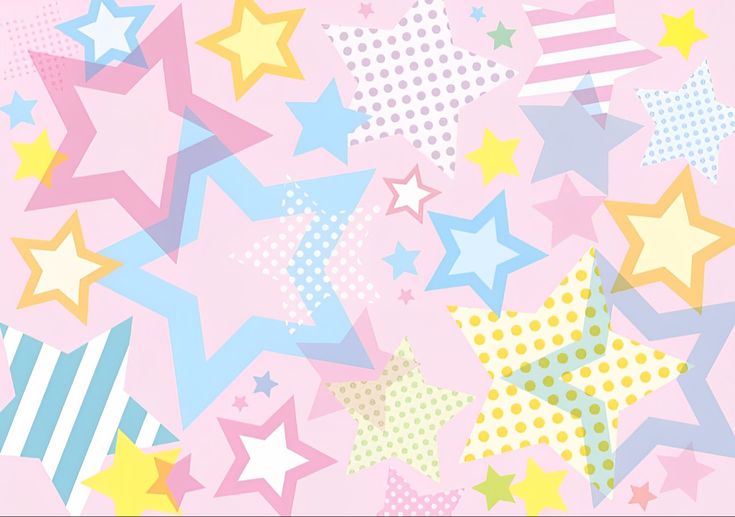 colorful stars and stripes on a pink background