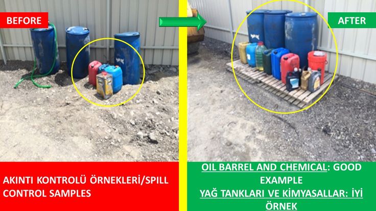 AKINTI KONTROLÜ ÖRNEKLERİ/SPILL CONTROL SAMPLES OIL BARREL AND CHEMICAL: GOOD EXAMPLE YAĞ TANKLARI VE KİMYASALLAR: İYİ ÖRNEK Safety Infographic, Health And Safety Poster, Emergency Response Plan, Oil Barrel, Safety Courses, Lean Manufacturing, Safety Posters, Industrial Development, Safety 1st