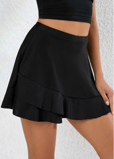 Color:Black;Size:S;Size:M;Size:L;Size:XL;Size:XXL;Package Contents:1 X Pantskirt; Black Pleated Tennis Skirt For Summer, Black Mini Tennis Skirt For Summer, High Waist Solid Ruffled Skort, Black Mini Skirt With Built-in Shorts, Solid Skort For Summer Nights Out, Solid Skort For Night Out In Summer, Solid Color Skort For Summer Night Out, Summer Black Pleated Skort, Black Pleated Skort For Summer