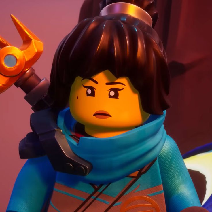 the lego movie character is holding a giant wrench