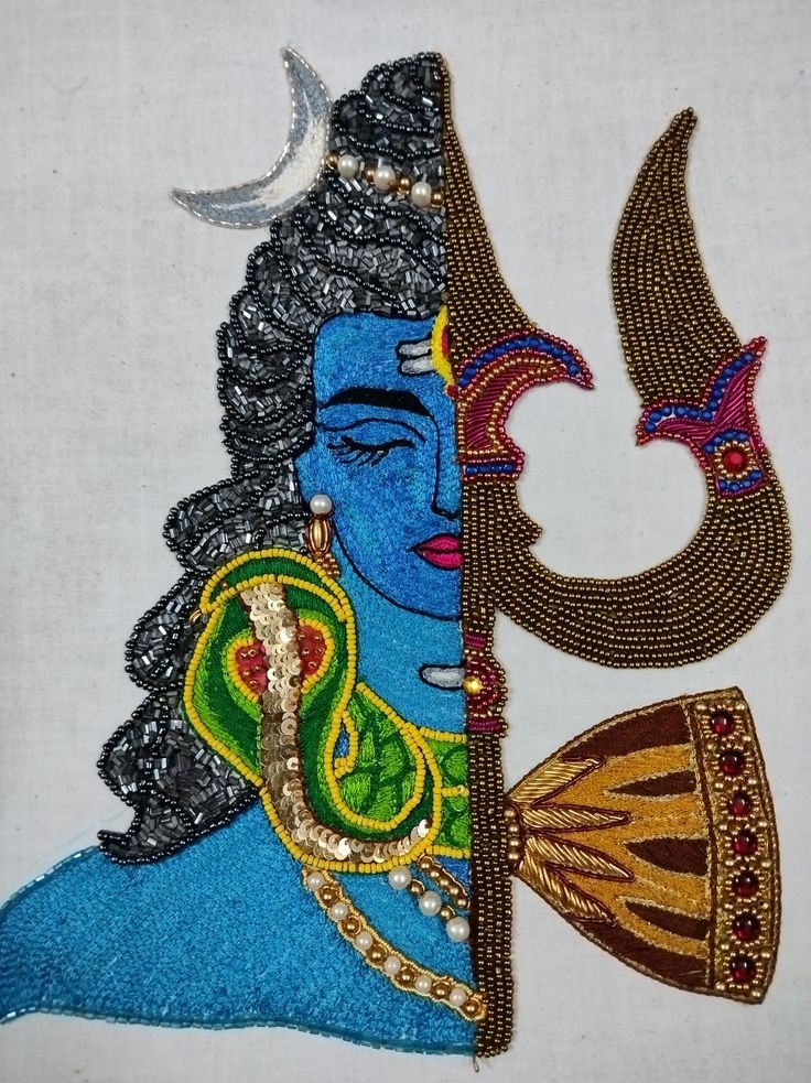 Aari embroidery work Arri Work Drawing, God Aari Work, Aari Work Face Design, God Aari Work Designs, All Beads Aari Work Design, Aari Work Motif, Aari Work Stitches, Aari Patch Work Designs, Aari Motif Designs