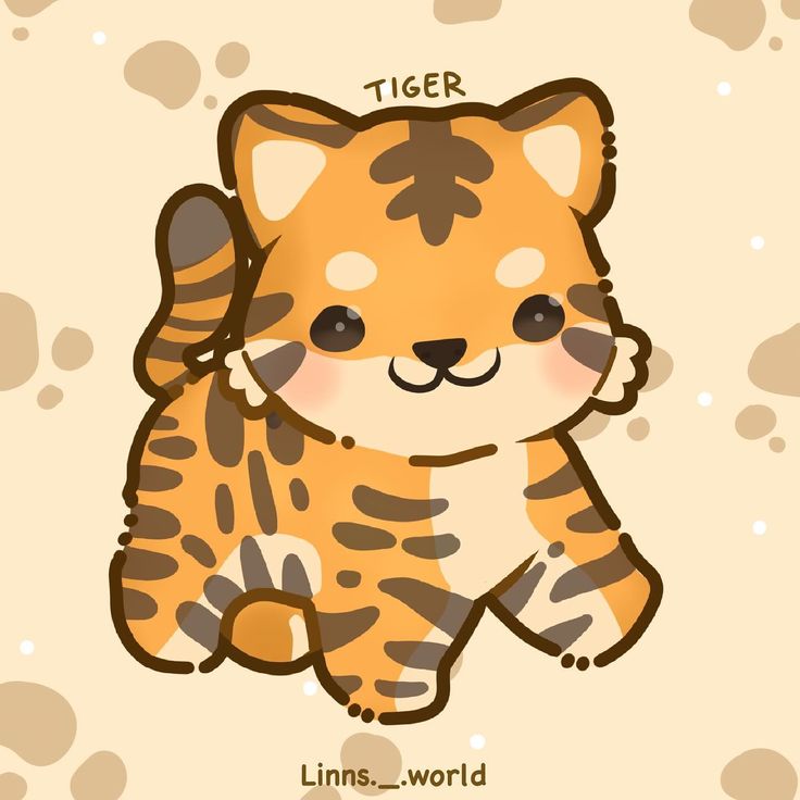 a drawing of a tiger with the words tiger on it's chest and paws