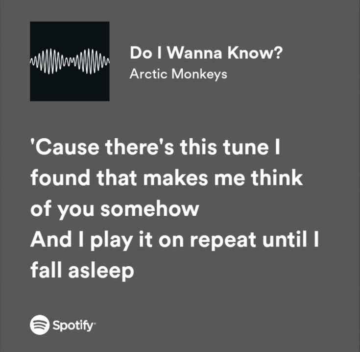 a black and white photo with the words, cause there's this tune i found that makes me think of you somehow and i play it on repeat until i fall asleep