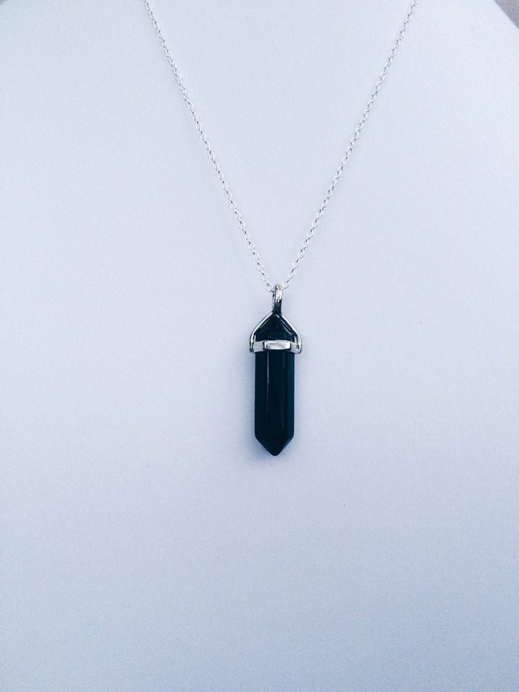 Silver Crystal Necklace, Black Leather Necklace, Magical Jewelry, Stone Crystal, Silver Plated Necklace, Black Obsidian, Black Necklace, Silver Crystal, Girls Necklaces