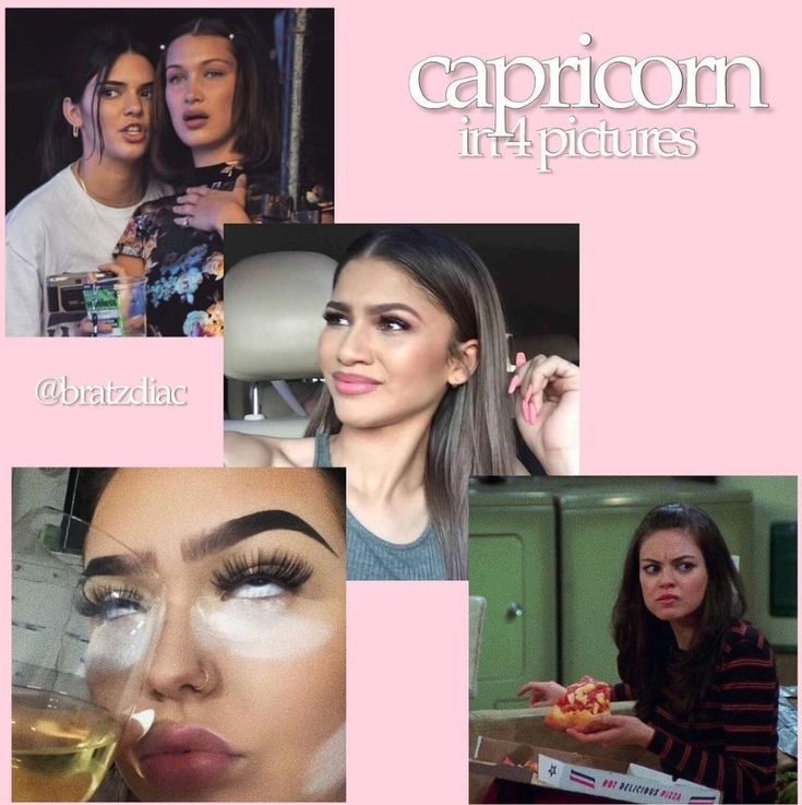 a collage of photos with the caption capricorn and pictures