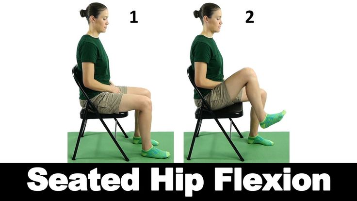 Seated hip flexion is a basic strengthening exercise for your hip ...