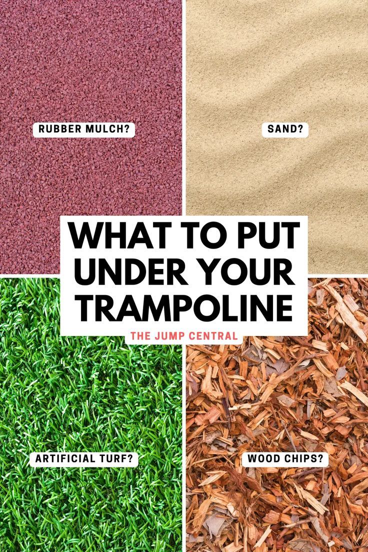 what to put under your trampoline the jump central wood chips sand and sand