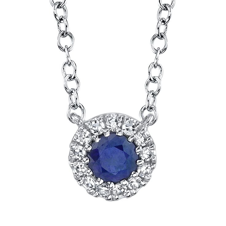 Style Number - AZ15565
Complement your style with this stunning blue sapphire necklace which has an approximate weight of 0.18 ctw. It makes for a great anniversary, birthday, or weddings day gift. Classic Sapphire Diamond Necklace Luxury, Blue Sapphire Diamond Pendant, Pendant Necklace Diamond, Sapphire Pendant Necklace, Sapphire Diamond Pendant, Blue Sapphire Pendant, Sapphire And Diamond Earrings, Sapphire Necklace Pendants, White Gold Pendant Necklace