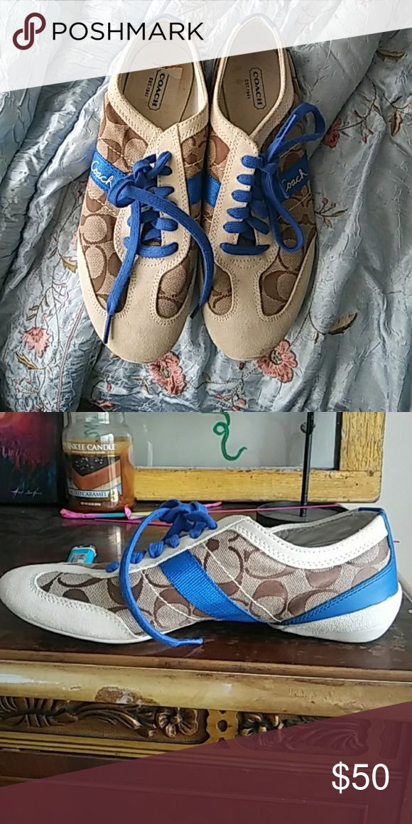 Royal Blue Coach Shoes Brand new, never even worn! Coach Shoes Sneakers Coach Blue Shoulder Bag With Gold-tone Hardware, Coach Shoes Sneakers, Blue Coach, Coach Shoes, Blue Cream, Saucony Sneaker, Shoe Brands, Royal Blue, Brand New