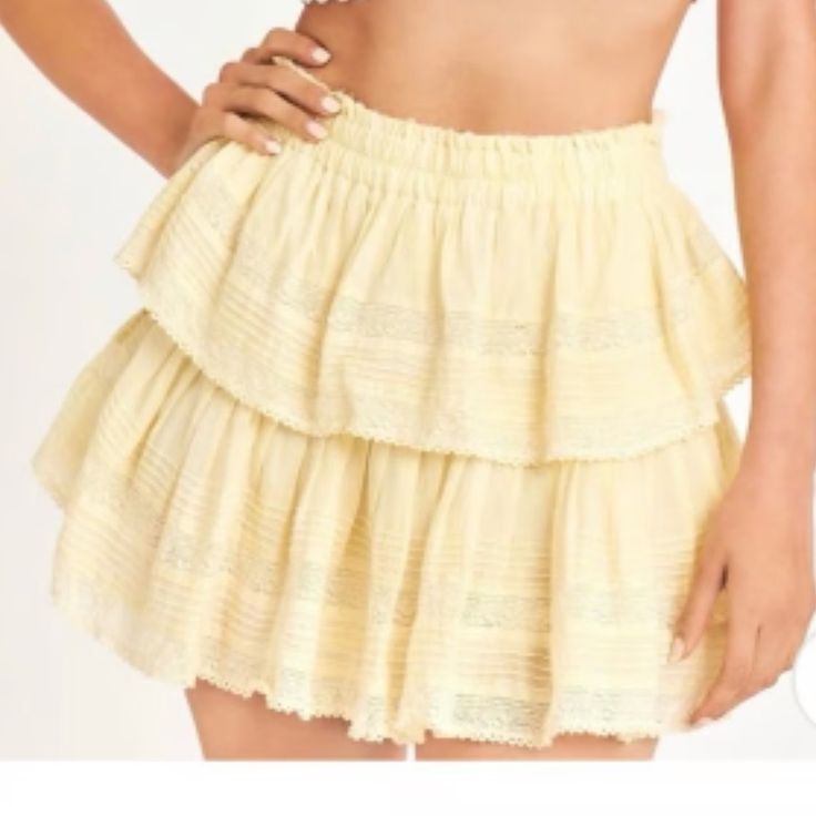 Size Large. Worn Once. Loveshackfancy Yellow Tie Dye Tiered Mini Skirt. Moving Sale! Make Me An Offer. Everything Must Go Yellow Ruffled Bottoms For Vacation, Yellow Bohemian Skirt With Ruffles, Yellow Ruffled Beach Bottoms, Yellow Ruffled Mini Skirt For Summer, Chic Yellow Ruffled Bottoms, Flowy Yellow Ruffled Skirt, Yellow Ruffled Skirt For The Beach, Yellow Ruffled Skirt For Beach, Yellow Ruffled Beach Skirt