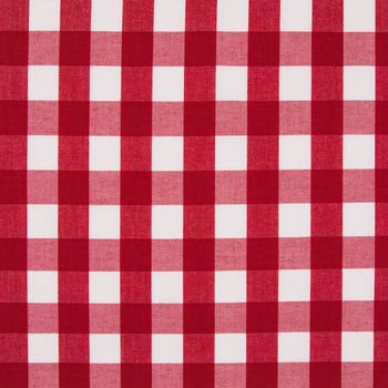 a red and white checkered fabric