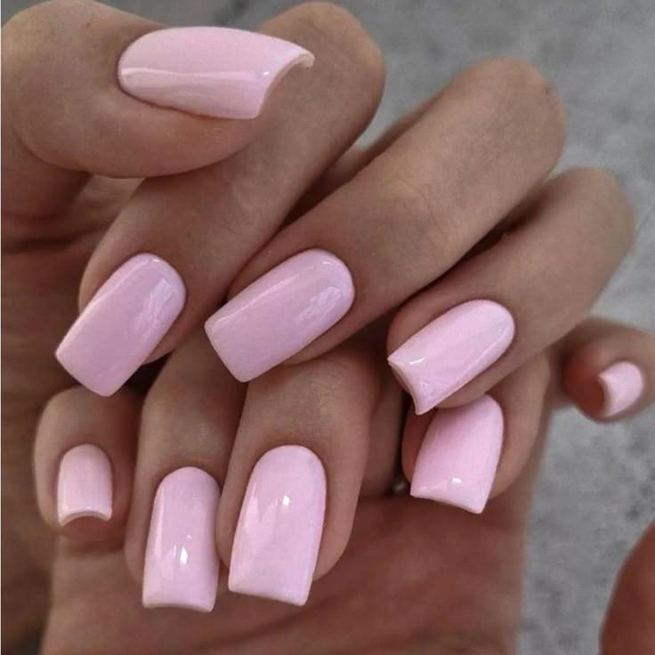 Super Cute And Stylish Ships In 5-10 Business Days Ongles Rose Pastel, Middle Nails, Solid Color Acrylic Nails, Pink Nail Colors, Kutek Disney, Baby Pink Nails, Solid Color Nails, May Nails, Light Pink Nails