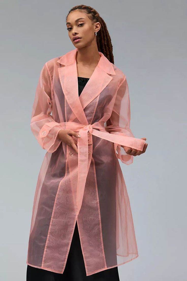 Organza Blouses, Organza Outfit, Organza Fashion, Organza Jacket, Coat Elegant, Classy Gowns, Classic Trench Coat, Gorgeous Clothes, Fashionista Clothes