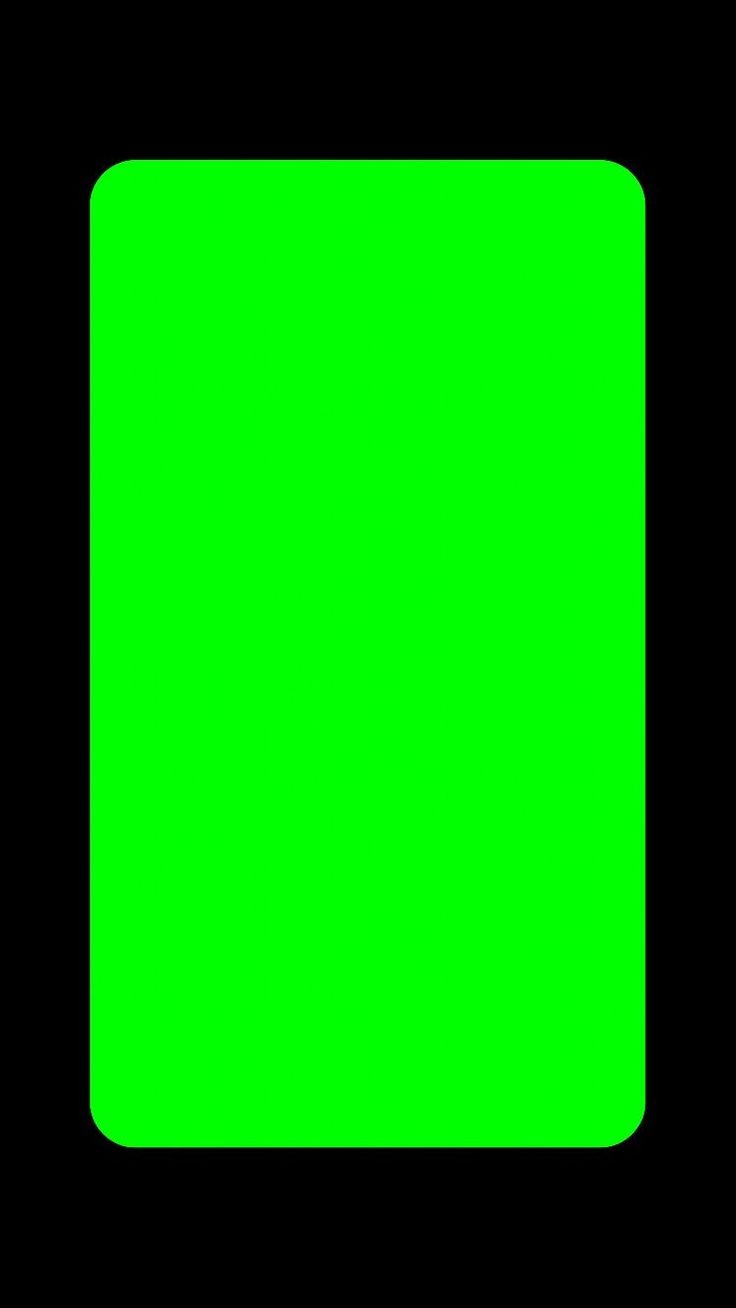 a green square is shown in the middle of a black background with no image on it