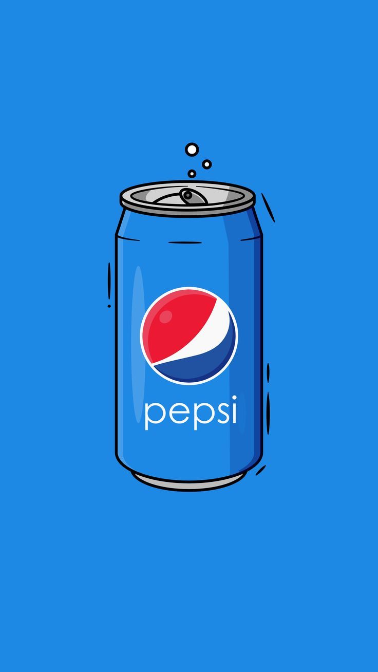 a can of pepsi on a blue background