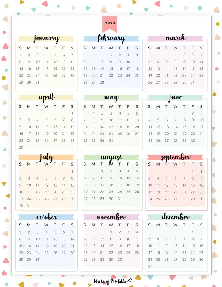 a calendar with hearts on it for the month of november and december, in pastel colors