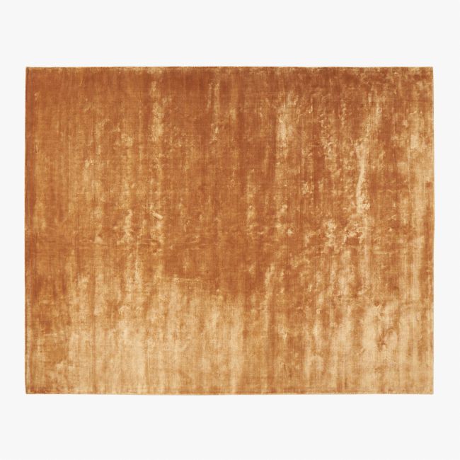 an orange area rug on a white background with no one in it or someone else