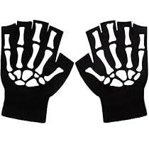 Men Halloween Costume, Skeleton Gloves, Christmas Party Accessories, Half Finger Gloves, Dog Camping, Winter Mittens, Cosplay Accessories, Hand Gloves, Hand Wrist