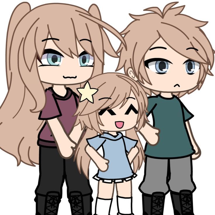 two girls and a boy standing next to each other