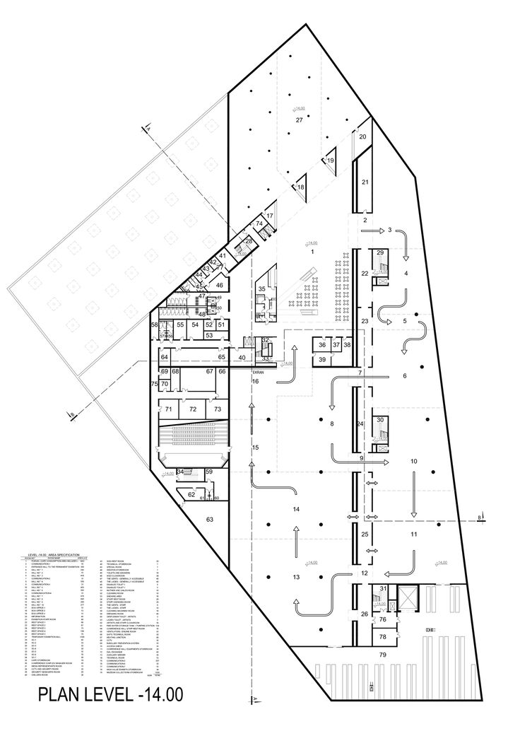 the plan for an office building with floor plans and elevations, including two floors