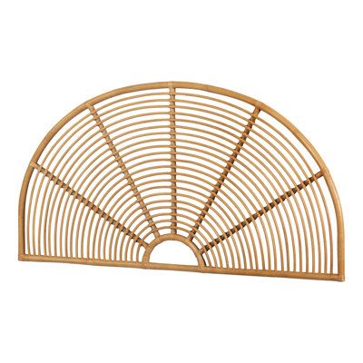 a bamboo fan with an arched design