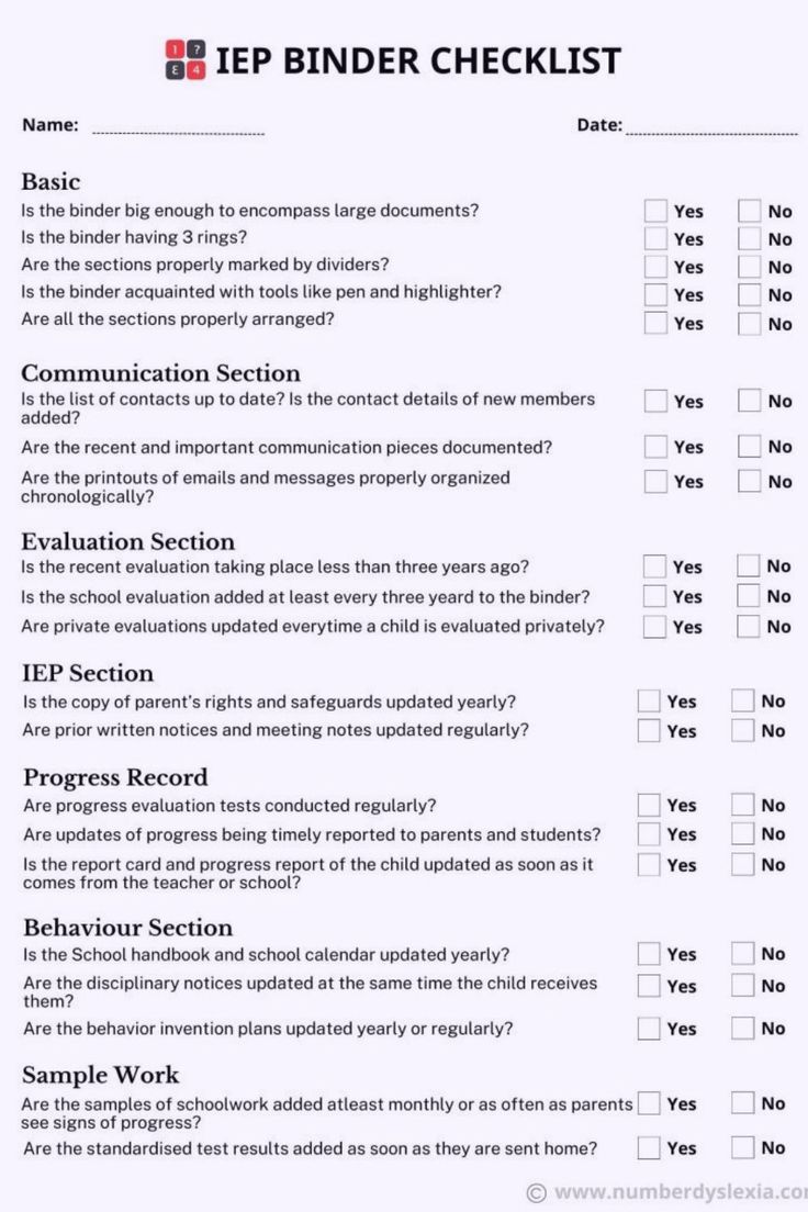 the top binder checklist is shown in black and white, with question marks on it