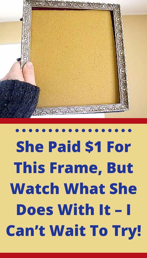 a person holding up a frame with the words she paid $ 1 for this frame, but watch what she does with it - i can't wait to try