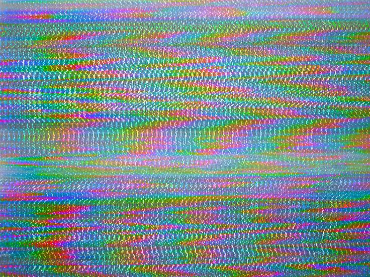 a television screen with colorful lines on it