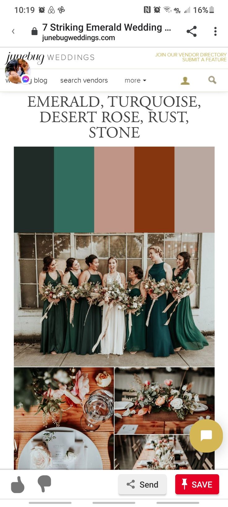 the color scheme for this wedding is green and brown