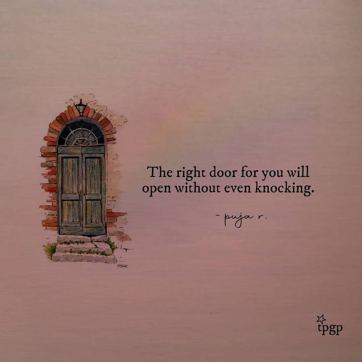 an image of a door with a quote on it