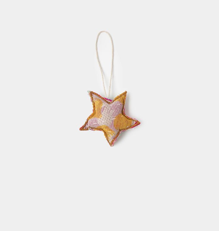 Recycled Fabric Ornament Star Anthropologie Fabric Ornaments, Anthropologie Felt Ornaments, Liberty Fabric Christmas Decorations, Amber Ornaments, Amber Ornament, Kantha Fabric, Fabric Ornaments, Amber Interiors, Recycled Fabric