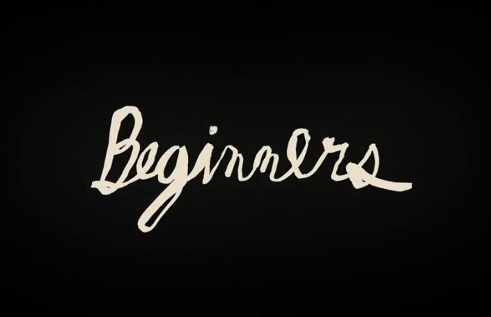 the word beginners written in white on a black background