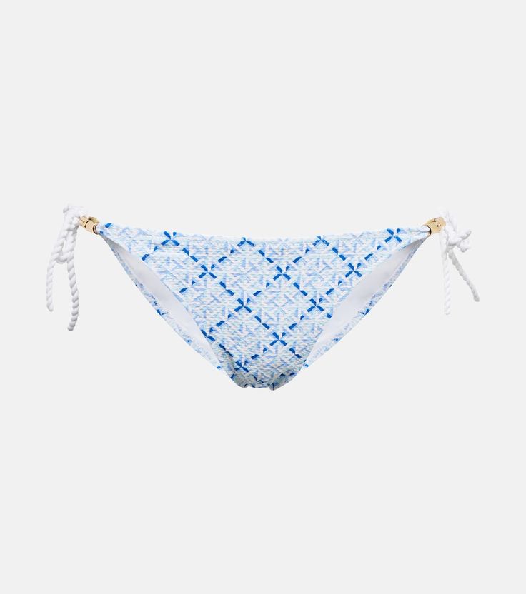 Grand Cayman printed bikini bottoms in blue - Heidi Klein | Mytheresa Preppy Swimsuit, Baithing Suits, Swimsuit Inspo, Preppy Shoes, Saint Kitts And Nevis, Cute Bathing Suits, Grand Cayman, Summer Swim Suits, Summer Bikinis