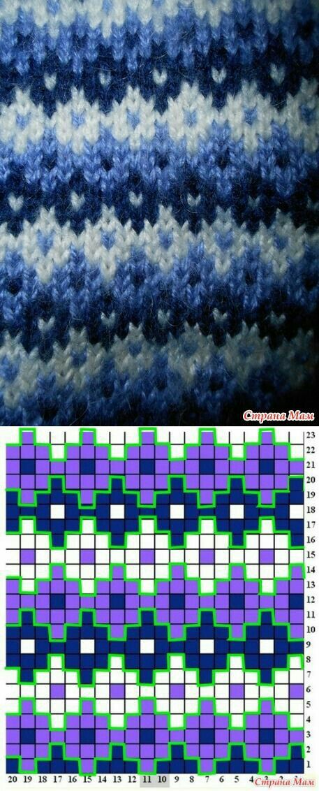 two pictures with different patterns on them, one is blue and the other is purple