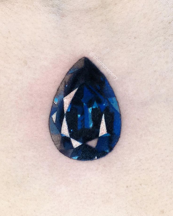 a very pretty blue diamond on the stomach