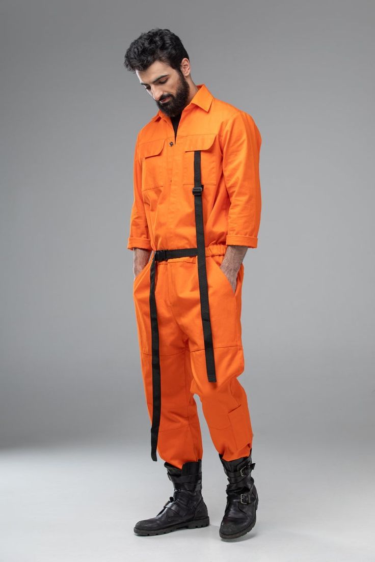 Orange Jumper Outfit, Jumper Outfit Men, Pilot Outfit, Cosmic Fashion, Mechanic Clothes, Mechanic Jumpsuit, Prison Outfit, Couple Outfits Matching, Orange Jumper