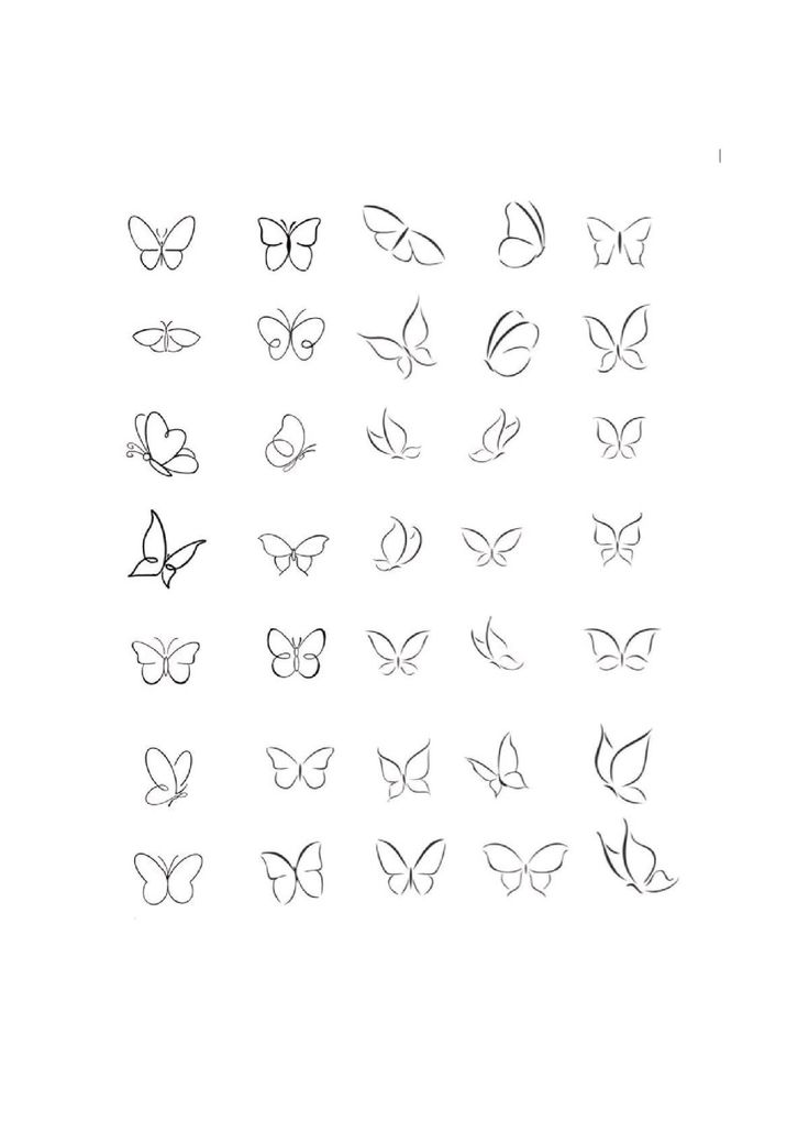 an image of butterflies drawn in black and white