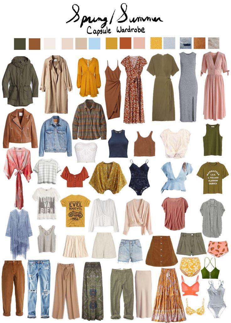 Casual Capsule Wardrobe Spring 2023, Madewell Style 2023, Interesting Capsule Wardrobe, Southern Capsule Wardrobe, Bright Color Capsule Wardrobe, Spring Outfits For Autumn Palette, Unique Capsule Wardrobe, Artsy Capsule Wardrobe, Earthy Capsule Wardrobe