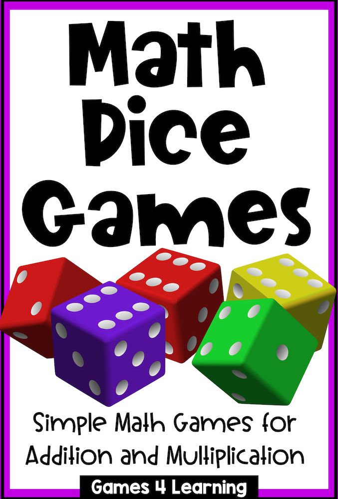 math dice games for addition and multiplication with the title,'math dice games simple math games for addition and multiplication