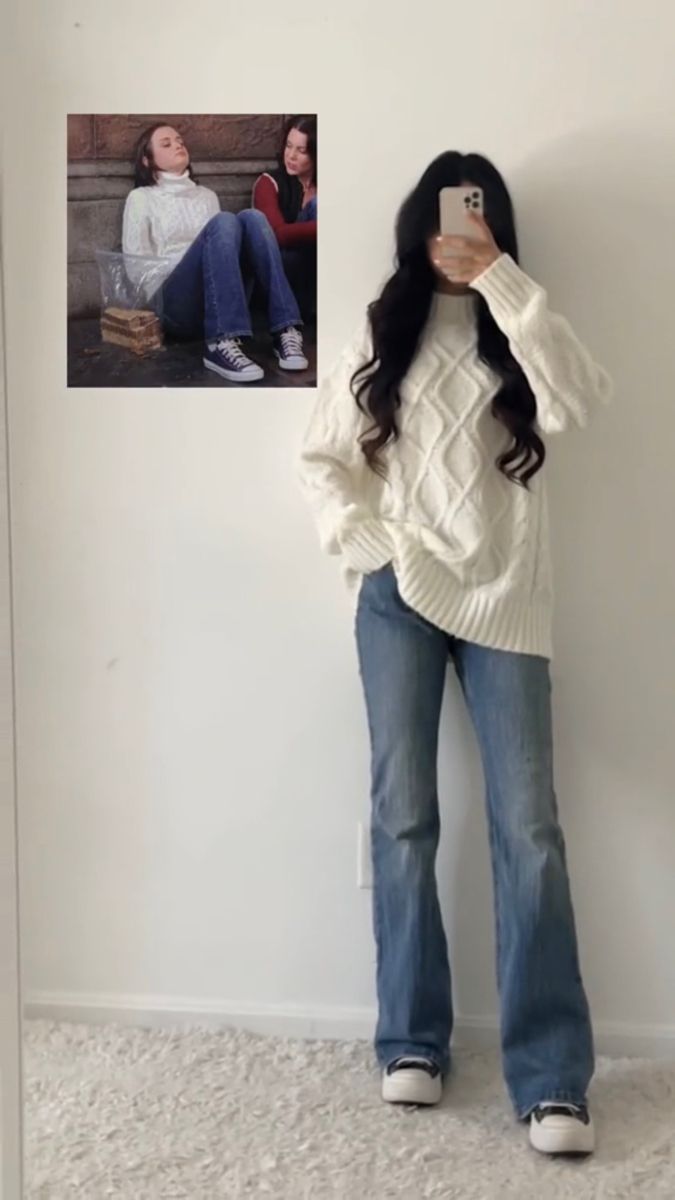 tiktok: fitsandbits Mode Ulzzang, App State, Mode Zara, Downtown Outfits, Skandinavian Fashion, Casual Day Outfits, Outfit Jeans, Fall Fits, Looks Chic