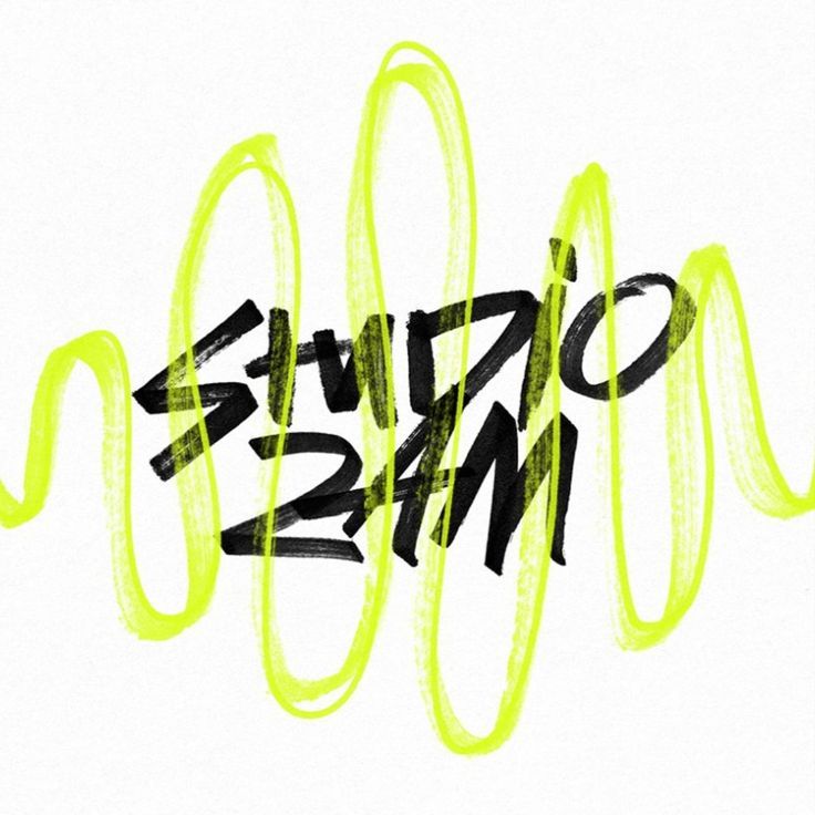 the word art is written in black and neon green ink on a white paper background