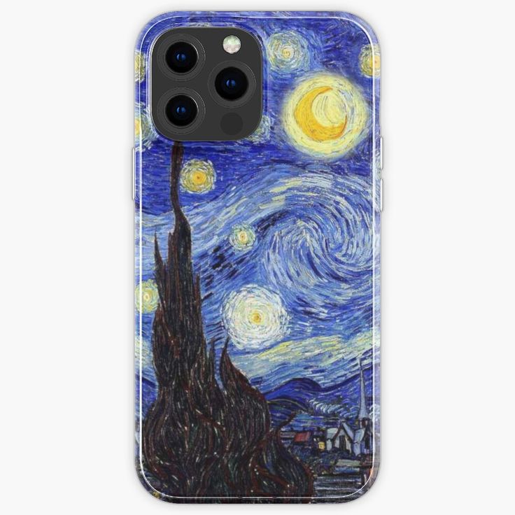 the tardish phone case is shown with an image of starry night in the background