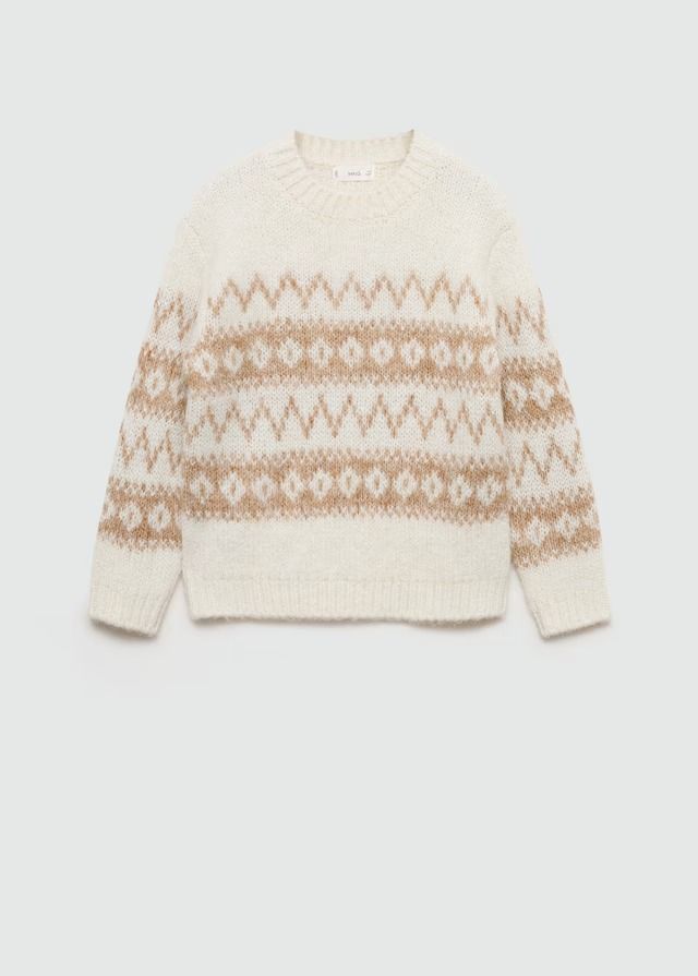 Jacquard sweater - Kids | MANGO USA Boy Jumper, Mango Cream, Boys Cardigans, School Collection, Jacquard Sweater, Judas Priest, Mango Kids, Jacquard Knit, Kids Sweater