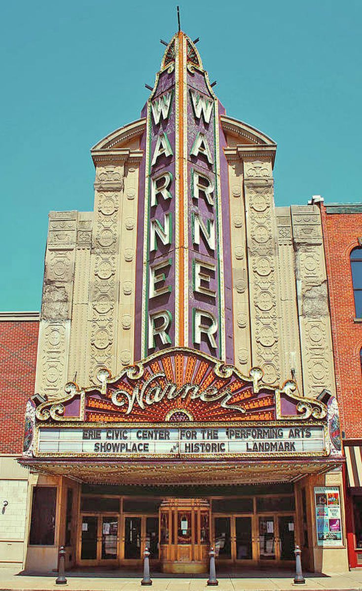 the marquee for an old movie theater