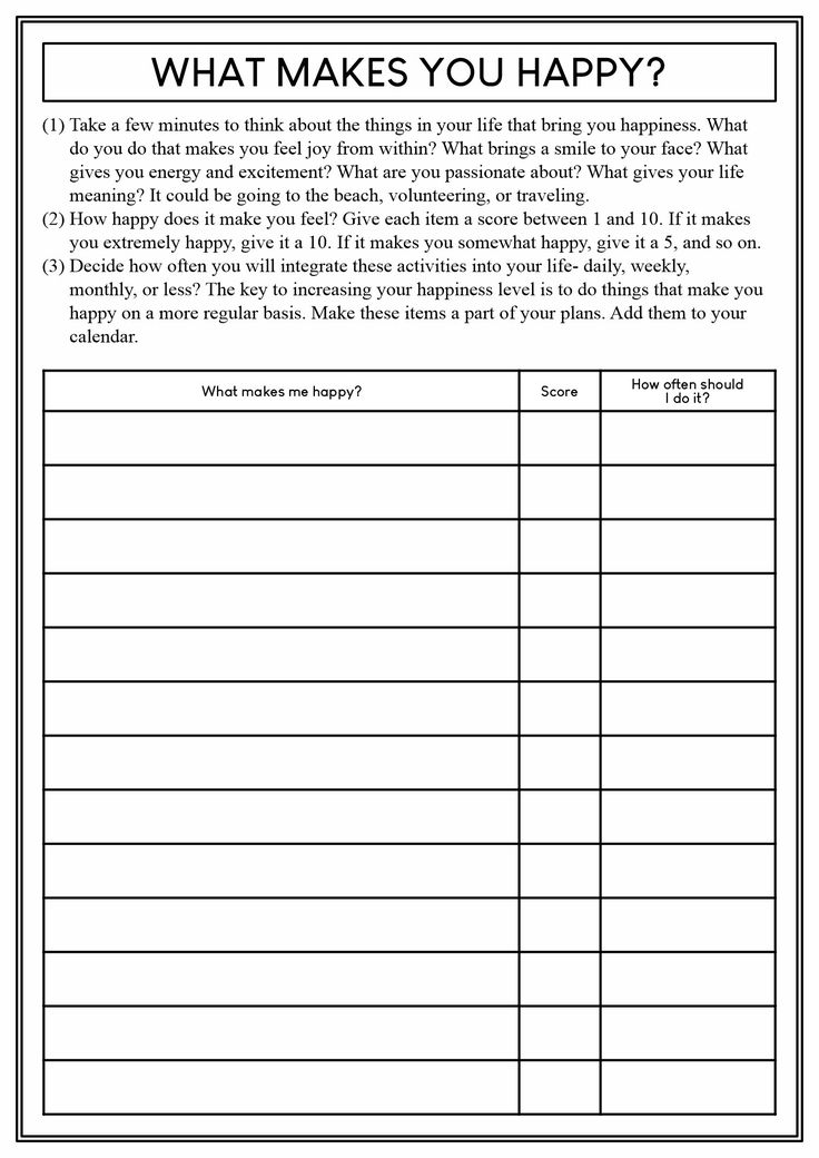 Happiness Therapy Worksheets Happiness Worksheets, Therapy Worksheets For Adults, Psychology Worksheets, Therapy Sheets, Cognitive Behavior Therapy Worksheets, Cbt Therapy Techniques, Counseling Worksheets Therapy Tools, Family Therapy Worksheets, Dbt Skills Worksheets