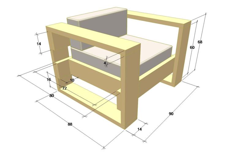 a drawing of a bed frame with measurements