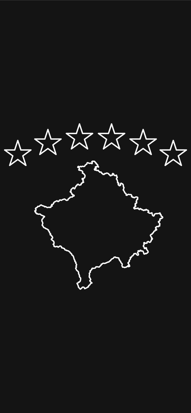 five stars in the shape of a map on a black background with an outline of croatia