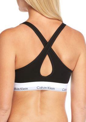 Classic cotton lines this must-have bralette featuring comfortable padding and a stylish Calvin Klein band. | Calvin Klein Modern Cotton Lined Bralette, Black, Large Black Cotton Sports Bra For Summer, Cotton Workout Bra, Black Stretch Cotton Sports Bra, Bra Friendly Black Cotton Crop Top, Black Cotton Crop Top Bra Friendly, Black Cotton Bra Friendly Crop Top, Calvin Klein Medium Support Sports Bra For Workout, Spring Stretch Calvin Klein Bra, Calvin Klein Seamless Sports Bra With Medium Support