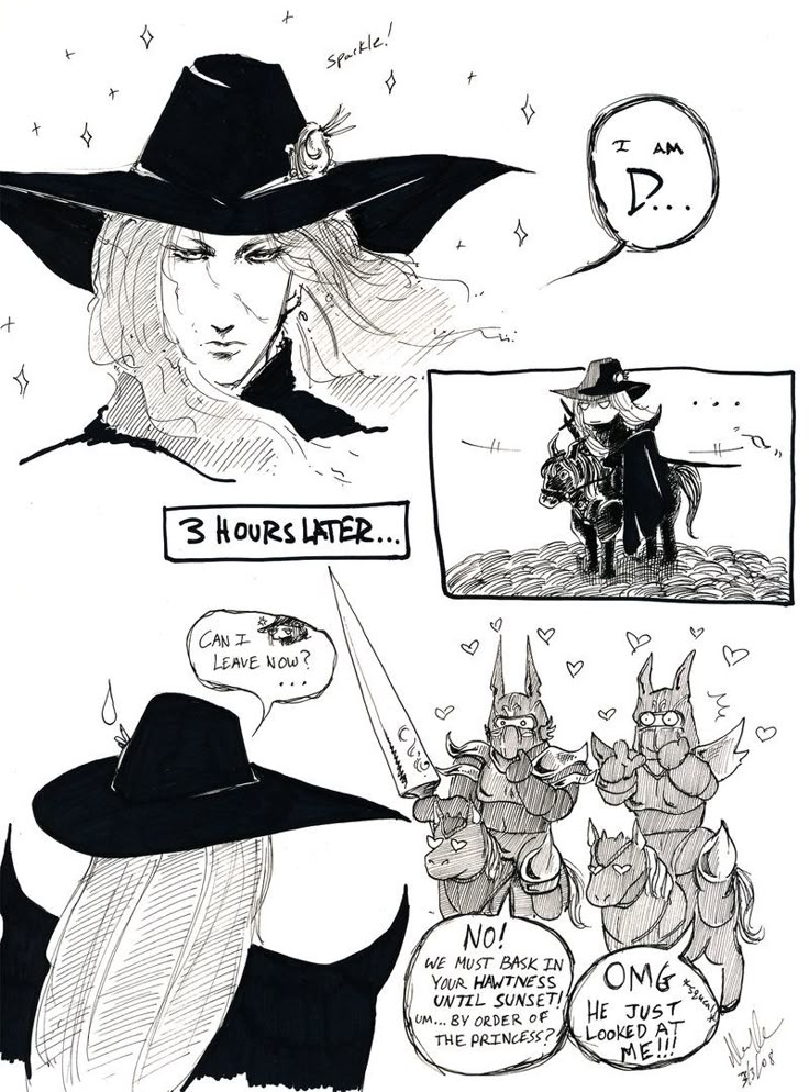 a comic strip with an image of a woman in a witches hat and two other cartoon characters